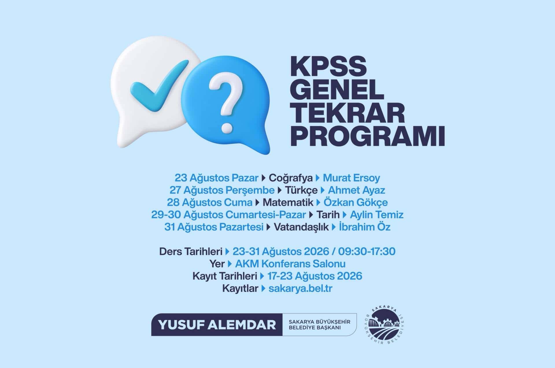 Büyükşehir’den KPSS adaylarına sınav öncesi güçlü destek