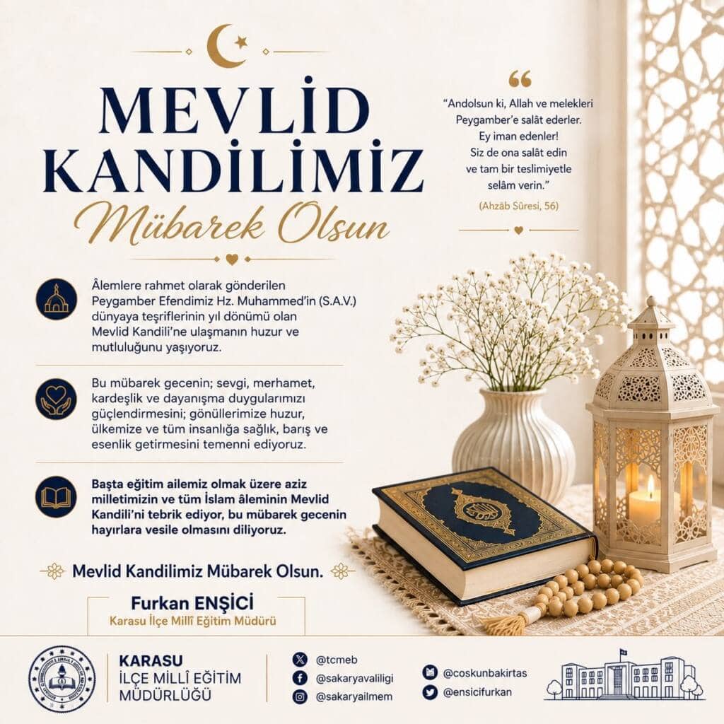 Mevlid Kandili Sakarya’da Kutlanıyor