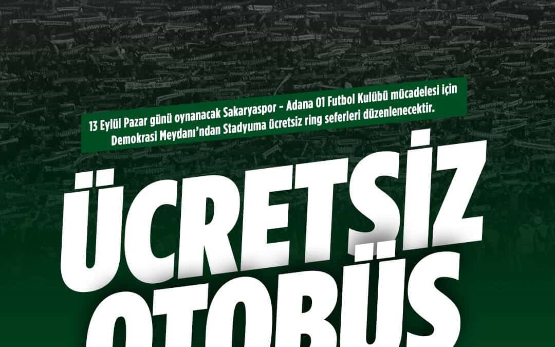 Büyükşehir’den Sakaryaspor maçına ücretsiz ring seferi