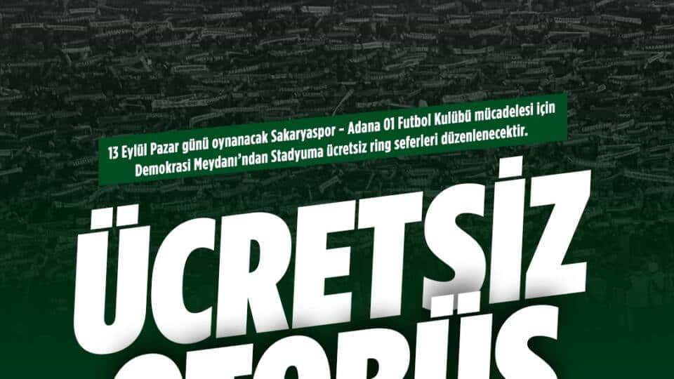 Büyükşehir’den Sakaryaspor maçına ücretsiz ring seferi