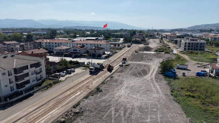 Hanlı-OSB arası duble yolda çalışmalar hızlandı