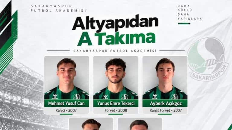Sakaryaspor Altyapısından 5 Genç A Takıma Katıldı