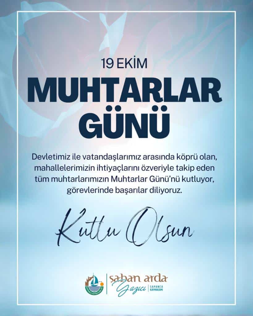 Muhtarlar Günü Sapanca’da Kutlandı