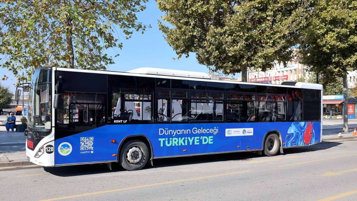 Sakarya Otobüslerinde COP31 Temasıyla Mesaj Veriliyor