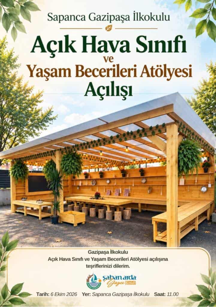 Sapanca Gazipaşa İlkokulu Açık Hava Sınıfı Açıldı