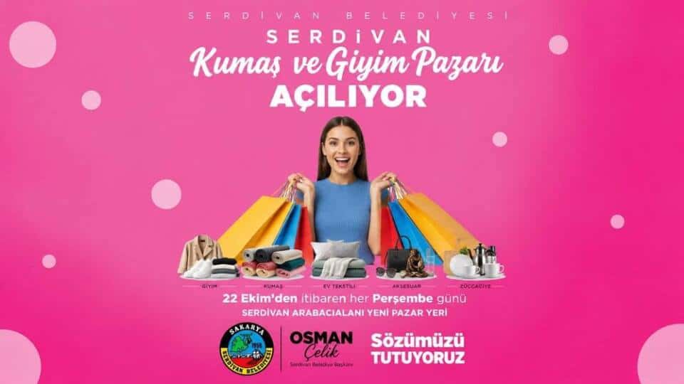 Serdivan’da Kumaş ve Giyim Pazarı Açılıyor